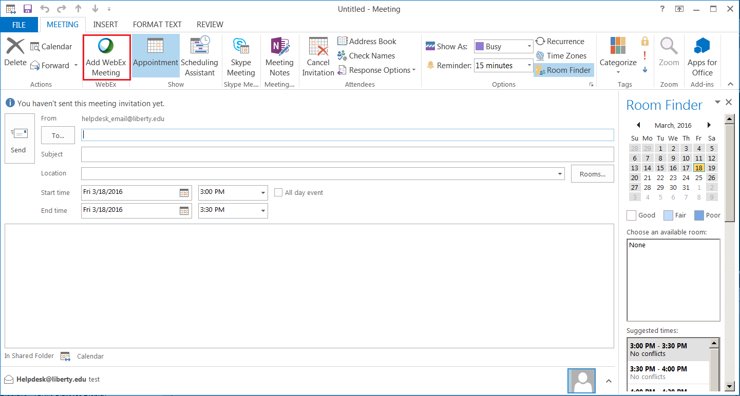 How To Set Up A Webex Meeting In Outlook